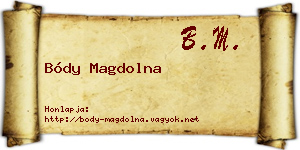 Bódy Magdolna névjegykártya